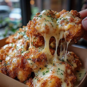 BEST RECIPE FOR The ultimate cheesy fried chicken snack—crispy, garlicky, and irresistibly melty!