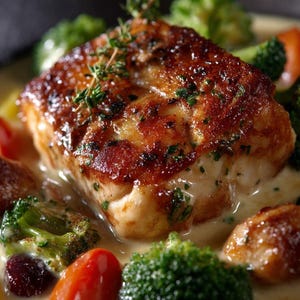 Creamy Tuscan Cod Recipe PDF – Easy Pan Seared Fish with Garlic Parmesan Sauce
