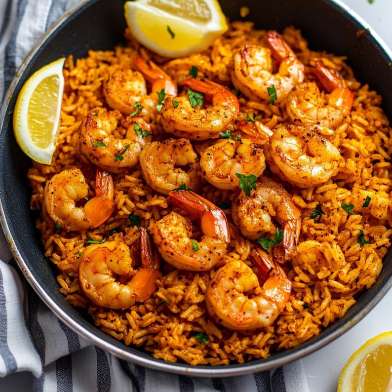 Easy Cajun Shrimp & Rice Recipe - Etsy