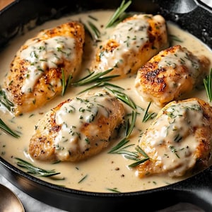 BEST RECIPE For Delicious Creamy Herb Chicken (Printable PDF)
