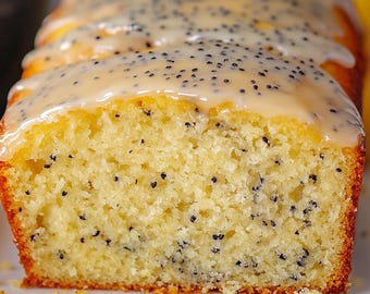 Receta fácil de pan de limón y semillas de amapola (descarga digital)