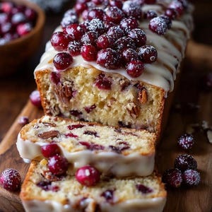 BEST RECIPE For Cranberry Pecan Loaf Cake | Holiday Quick Bread with Vanilla Glaze | Easy Festive Dessert PDF