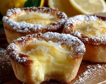 EASY RECIPE For Creamy Lemon Tart : Printable Citrus Dessert (PDF Download)