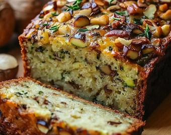 Ricetta del pane alle zucchine in PDF – Pane salato alle zucchine e noci, pane fatto in casa sano, ricetta facile da preparare, torta soffice, ricetta veloce per il pane