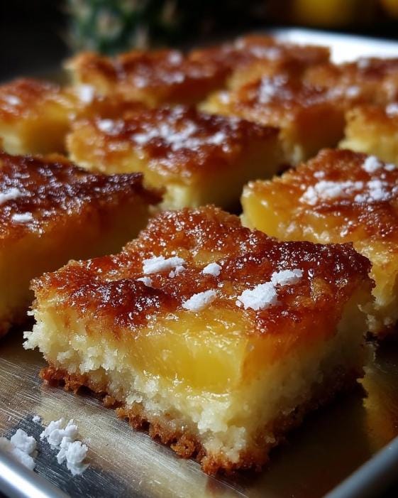 EASY RECIPE For Pineapple Coconut Dessert Bars : Tropical Baking (Instant Download PDF)