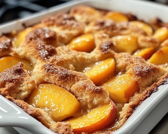 Easy Peach Cobbler Recipe: Printable PDF