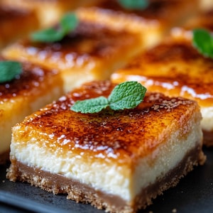 Crème Brûlée Cheesecake Bars Recipe (Digital Download)