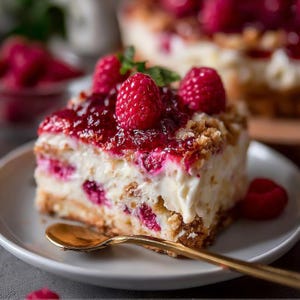 Raspberry Cream Cheesecake Bars Recipe (PDF Download)