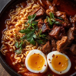 BEST RECIPE For Spicy Beef Ramen | Authentic Noodle Soup | Printable PDF