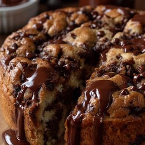 Chocolate Chip Cookie Cake Recipe: Thick & Gooey (PDF Download