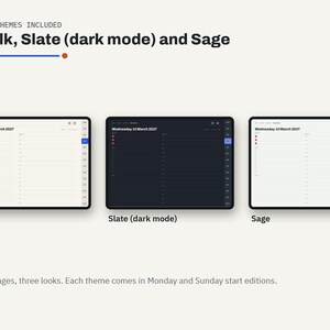2027 Digital Planner, Hyperlinked GoodNotes Planner, iPad Planner, Daily Weekly Monthly, Minimal Dark Mode, Notability