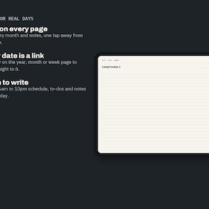 2027 Digital Planner, Hyperlinked GoodNotes Planner, iPad Planner, Daily Weekly Monthly, Minimal Dark Mode, Notability