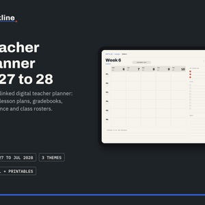 Teacher Planner 2027 2028, Digital Teacher Planner, Lesson Planner, Gradebook, GoodNotes iPad Teacher Planner, Printable