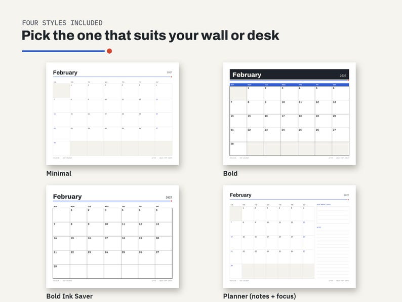 2027 Planner Bundle, Digital Planner, ADHD Planner, Printable Calendar 2027, GoodNotes iPad Planner, Hyperlinked Planner Set