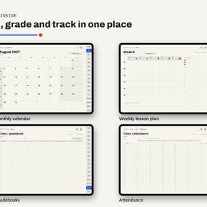 Teacher Planner 2027 2028, Digital Teacher Planner, Lesson Planner, Gradebook, GoodNotes iPad Teacher Planner, Printable