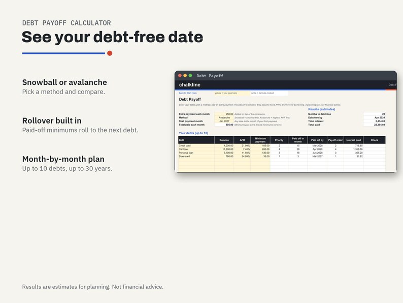 Budget Spreadsheet 2027, Excel Google Sheets Budget Template, Monthly Budget, Debt Payoff, Sinking Funds, Net Worth Tracker