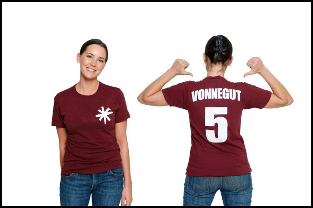 Women's T-Shirts [Out of Print]  Vonnegut / Breakfast of Champions Tee (Red) (Womens) Breakfast of Champions Vonnegut unisex book cover t-shirt