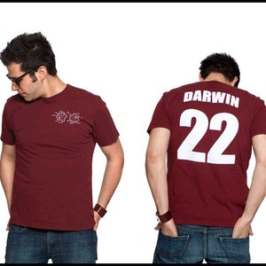 Charles Darwin Literary T-Shirt Jersey Reader Book Gift Author NOVEL-T Science Big Bang Theory image 1