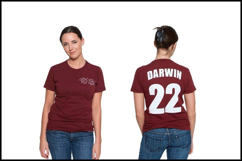 Charles Darwin Literary T-Shirt Jersey Reader Book Gift Author NOVEL-T Science Big Bang Theory image 2