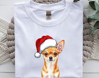 Camisa navideña para perro, regalo para amantes de las mascotas, camisa para chihuahua, camisas Dogfullness