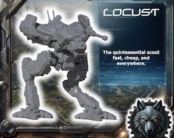 Locust LCT-1T | Special Variant by Syllogy | American Mecha | Compatible  With BT and Other 6mm Tabletop Wargames - Etsy, image size:340x270