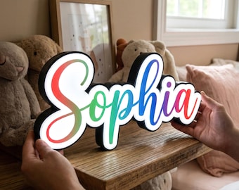 Personalized Baby Name LED Lighting Box | Nursery Decor | Kids Room Night Light | T2