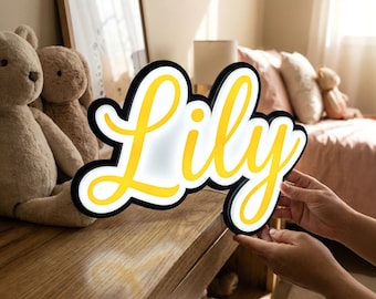 Personalized Light Box LED | Kids Room Night | Nursery Name Sign | Baby Name  T4