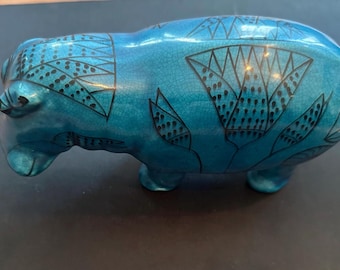 Vintage Bitossi William Hippo: 1960s Egyptian Revival Decor