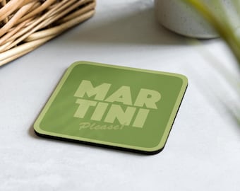 Posavasos de martini, posavasos de bebidas por mi cuenta, regalo para el hogar U78, amante del martini, regalo de fiesta, posavasos de martini con decoración retro