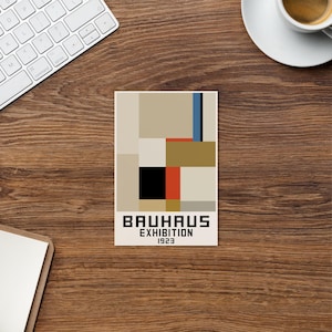 Cartão postal da exposição Bauhaus, arte da exposição Bauhaus BP47, decoração de casa inspirada na Bauhaus