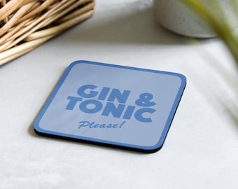 Posavasos de gin tonic, posavasos de bebidas por mi cuenta, regalo para el hogar U74, amante del gin tonic, regalo de fiesta, posavasos de gin tonic sorpresa decorativo