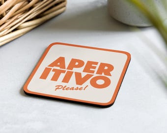 Posavasos de aperitivo, posavasos de bebidas por mi cuenta, regalo para el hogar U84, amante del aperitivo, regalo de fiesta, posavasos de aperitivo con decoración retro