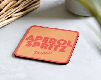 Posavasos de Aperol Spritz, posavasos de regalo para llevar bebidas, regalo para el hogar U71, amante del Aperol, regalo de fiesta, decoración sorpresa con posavasos de Aperol Spritz