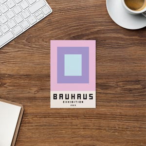 Cartão postal da exposição Bauhaus, arte da exposição Bauhaus BP35, decoração de casa inspirada na Bauhaus