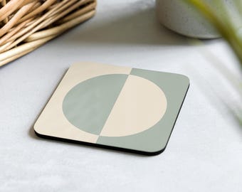 Posavasos verde pastel U5 de la exposición Bauhaus, arte de la exposición Bauhaus, impresión de la exposición Bauhaus, posavasos inspirados en la Bauhaus
