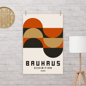 Bauhaus Exhibition B17, Bauhaus Exhibition Wall Art autumn colors, Bauhaus Exhibition Print, Bauhaus inspired Poster