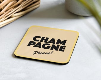 Posavasos de champán, posavasos de regalo para bebidas por mi cuenta, regalo para el hogar U77, amante del champán, regalo de fiesta, posavasos de champán, decoración retro de lujo