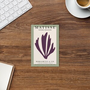 Henri Matisse bloem groen buiten, papieren decoupes kunst P38, Matisse uitgesneden ansichtkaart