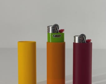 Standard Bic Lighter Protective Case/Sleeve for Every Day Carry - Sets of 5, Personalizable & Available in 11 Different Colors