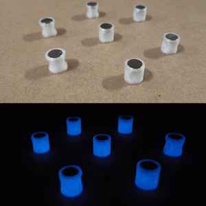 Magnetic Pin Backs Glow Blue