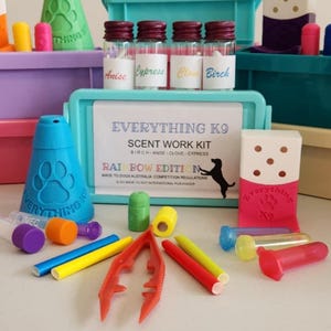 Scent Work Kit Rainbow Edition - Nose Work  - Made To Dogs Australia Standard - ANKC - AKC - Hides - Birch - Anise - Clove - Cypress