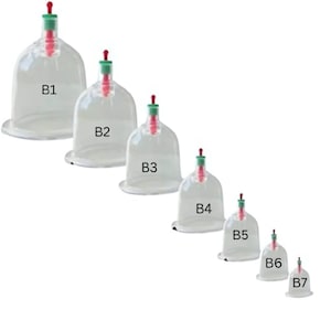 105 Quantity Hijama Strong Cupping Cups, 7 Sizes Household Pull Out Vacuum Cupping Kit, Massage Medical Suction Cup, Multiple Sizes Therapy