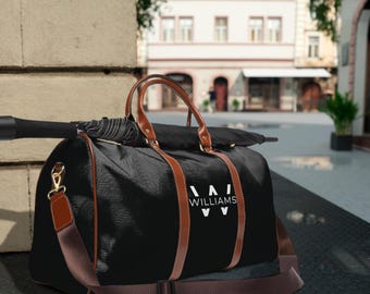 Custom Weekend Bag, Waterproof Travel Bag, Men's Weekend Bag, Monogrammed Weekend Bag, Personalised Weekend Bag
