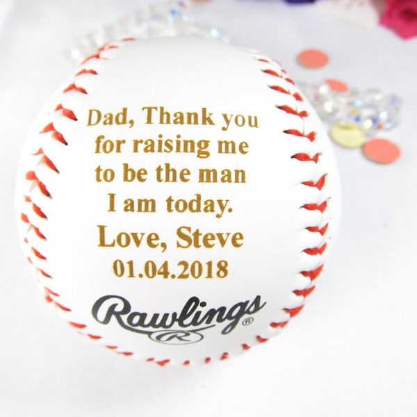 Personalized Father of Groom Gift, Father Son, Gift Dad, Groom Gift, Thank you for raising me to be the man I am today, Baseball