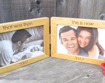 Gifts for Dads, Gift for Fathers, Grandpa Gift, Custom Father's Day Gift, Christmas Gift, Custom Birthday Gift, Engraved Double 4x6 Frame