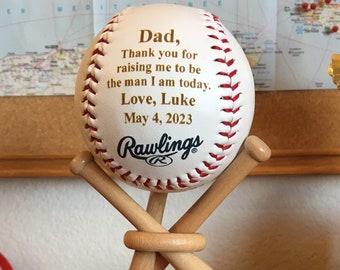 Personalized Father of Groom Gift, Father Son, Gift Dad, Groom Gift, Thank you for raising me to be the man I am today, Baseball Fans
