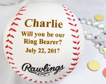 Personalized Ring Bearer Proposal Gifts Baseball, Will You Be Our Ring Bearer, Ring Bearer Invitation, Baseball Theme Wedding, Ring Security