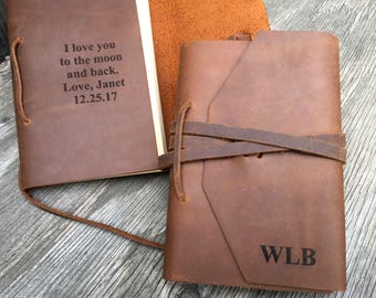 leather journal etsy