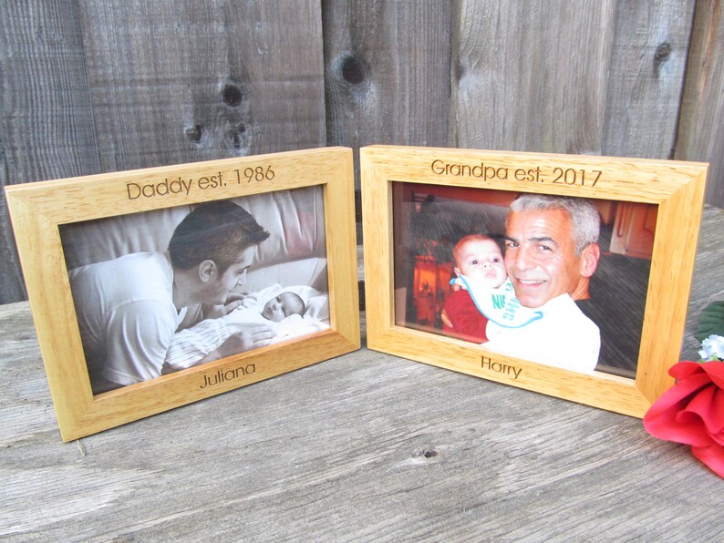 Custom Gift For Dads Personalized Engraved Double 4x6 Frames Image 0
