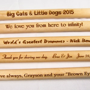 Engraved Drum Sticks Custom Message, Personalized Drumsticks, Gift for Drummer, Husband Dad Father's Day Boyfriend Gift bild 6